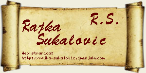 Rajka Šukalović vizit kartica